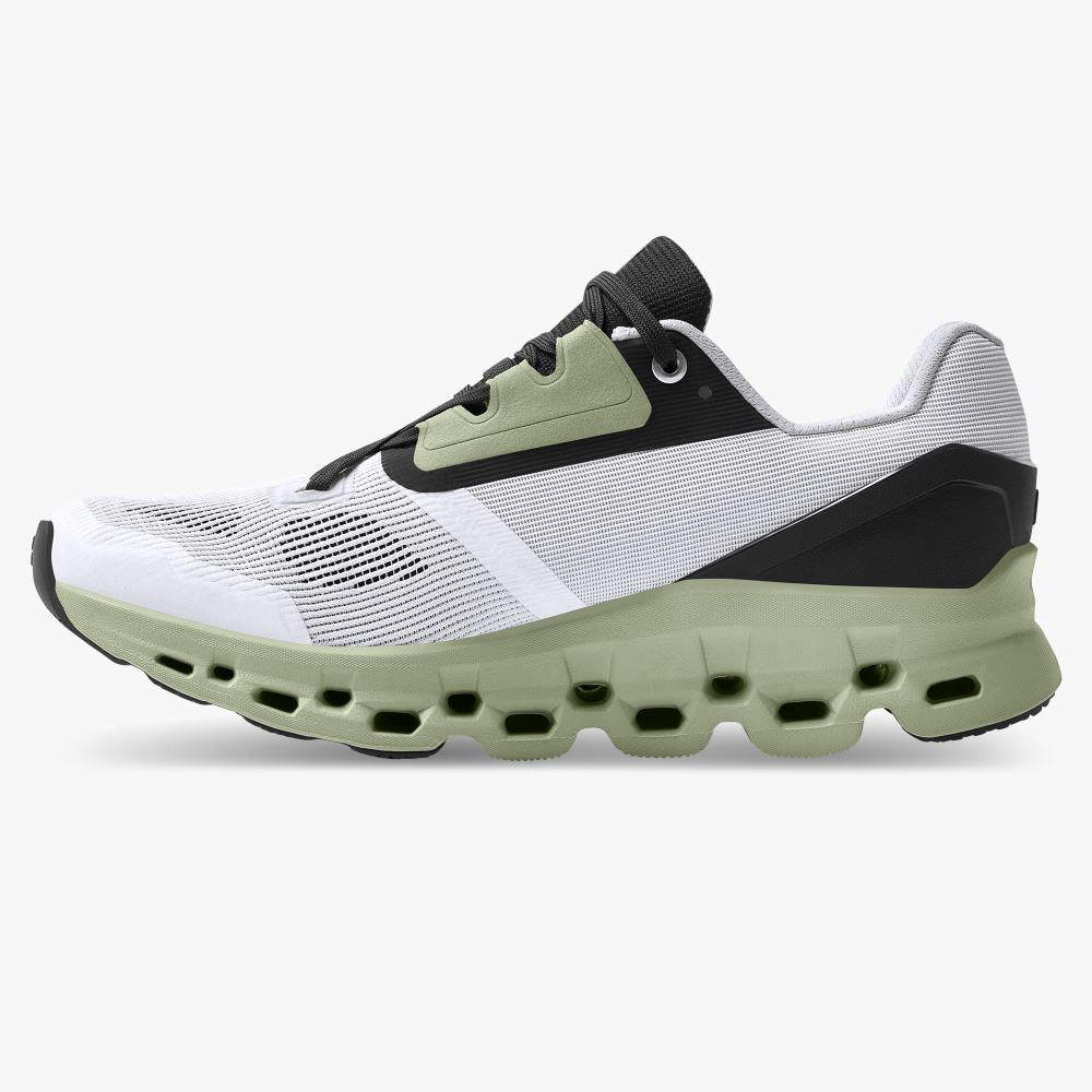 On Cloudstratus: Maximum Cushioned Running Shoe - White | Black ON95XF111 - Image 4