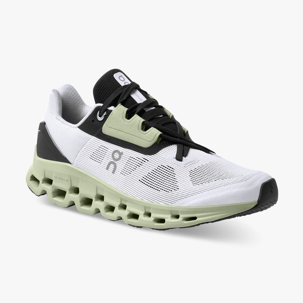 On Cloudstratus: Maximum Cushioned Running Shoe - White | Black ON95XF111 - Image 6