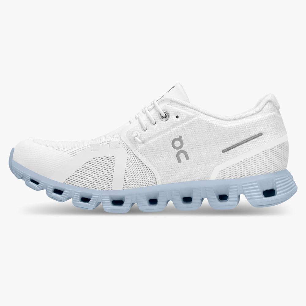 On Running 5 - the lightweight shoe for everyday performance - White | Chambray ON95XF310 - Image 4