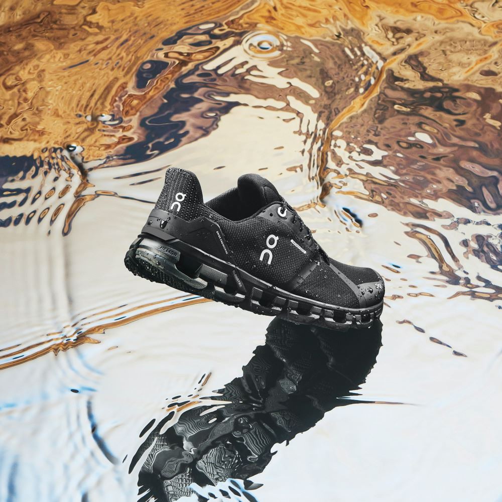 On Cloudflyer Waterproof - Waterproof Stability Running Shoe - Black | Lunar ON95XF135 - Image 3