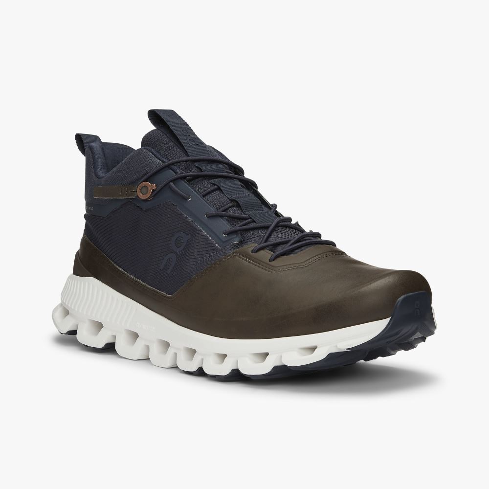 On Running Hi - High Top Sneaker - Ink | Brown ON95XF213 - Image 6