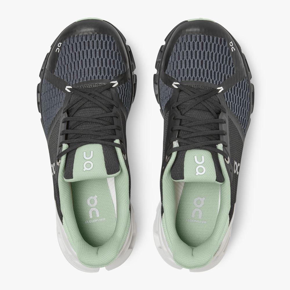 On Cloudflyer: Supportive Running Shoe. Light & Stable - Black | White ON95XF130 - Image 2