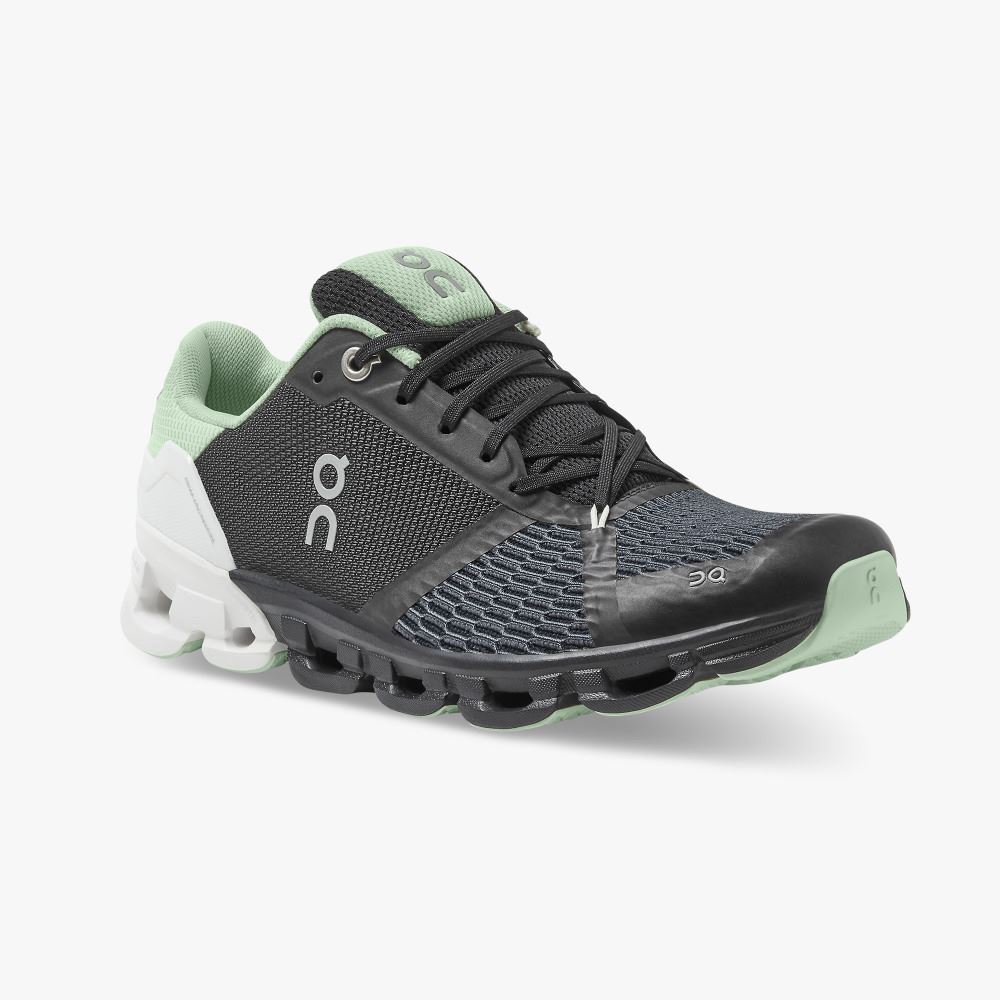 On Cloudflyer: Supportive Running Shoe. Light & Stable - Black | White ON95XF130 - Image 6