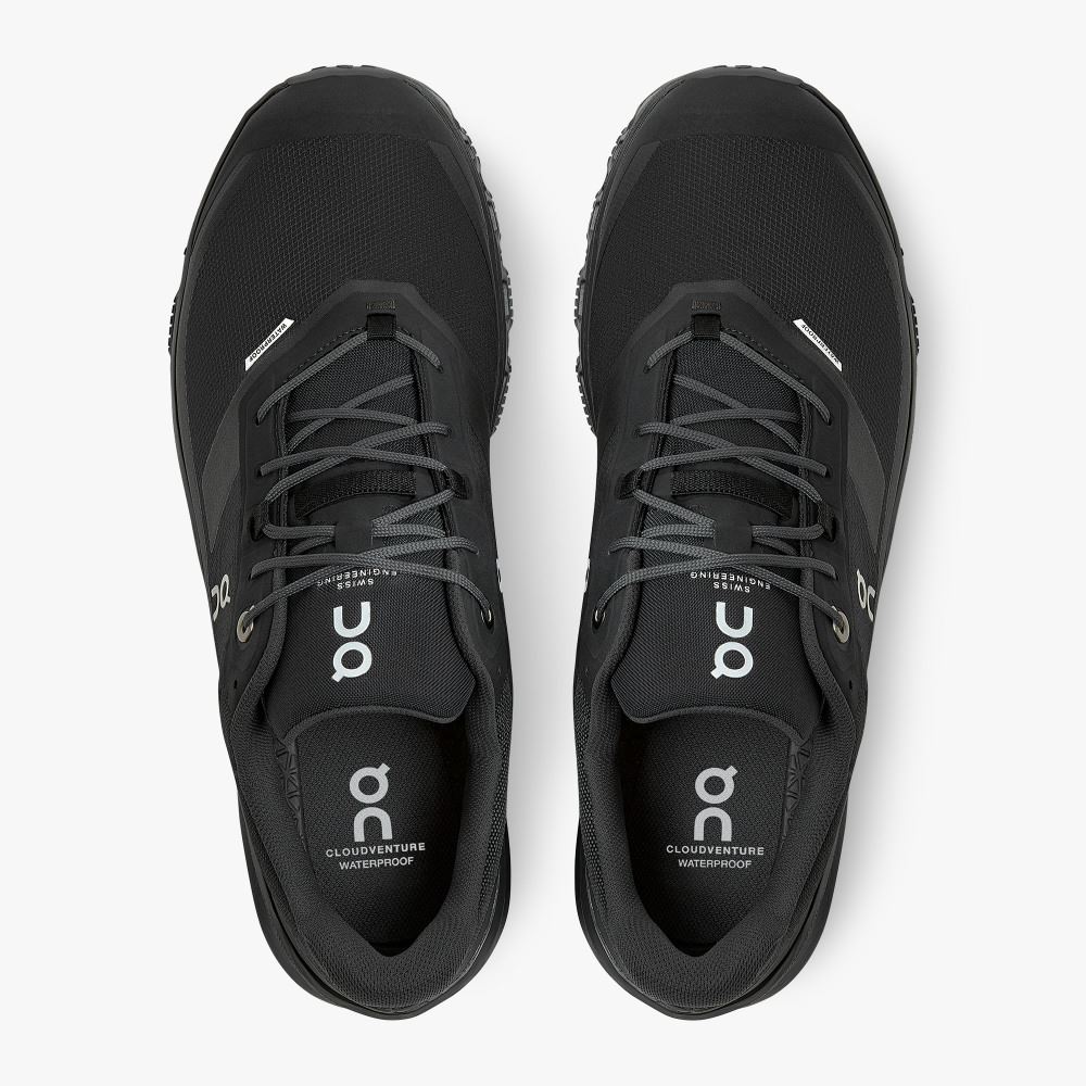 On Cloudventure Waterproof: Trail Running Shoe - Black ON95XF69 - Image 2