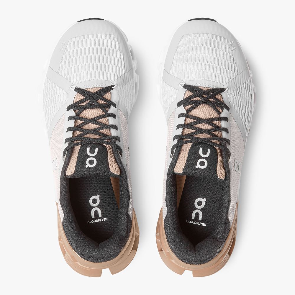 On Cloudflyer: Supportive Running Shoe. Light & Stable - Glacier | Rosebrown ON95XF134 - Image 2