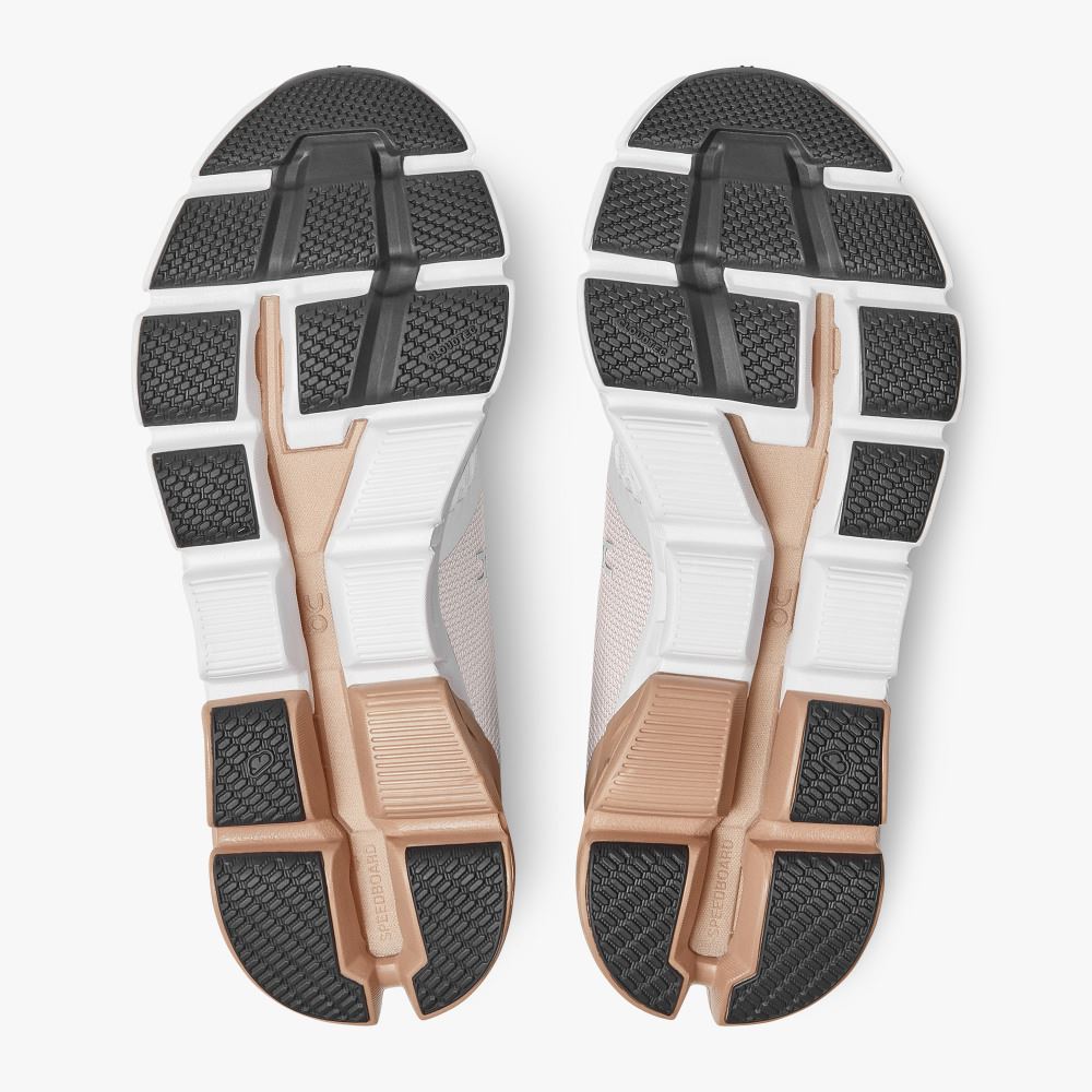 On Cloudflyer: Supportive Running Shoe. Light & Stable - Glacier | Rosebrown ON95XF134 - Image 3