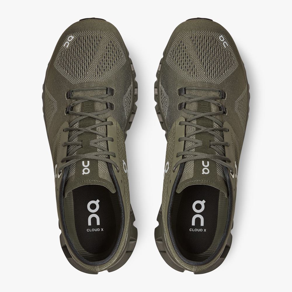 On New Cloud X - Workout and Cross Training Shoe - Olive | Fir ON95XF241 - Image 2