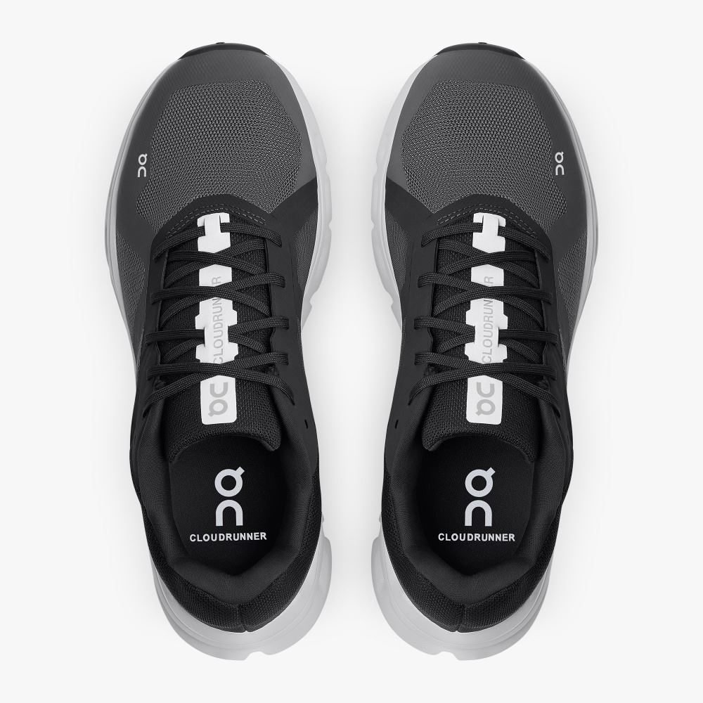 On The Cloudrunner: Supportive & Breathable Running Shoe - Eclipse | Frost ON95XF30 - Image 2