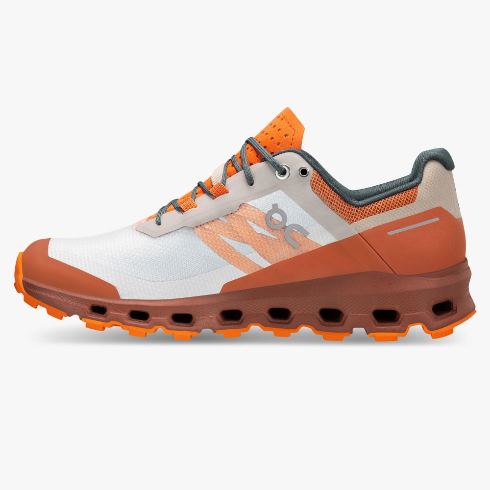 On The Cloudvista: Lightweight Trail Running & Hiking shoe - White | Rust ON95XF87 - Image 4