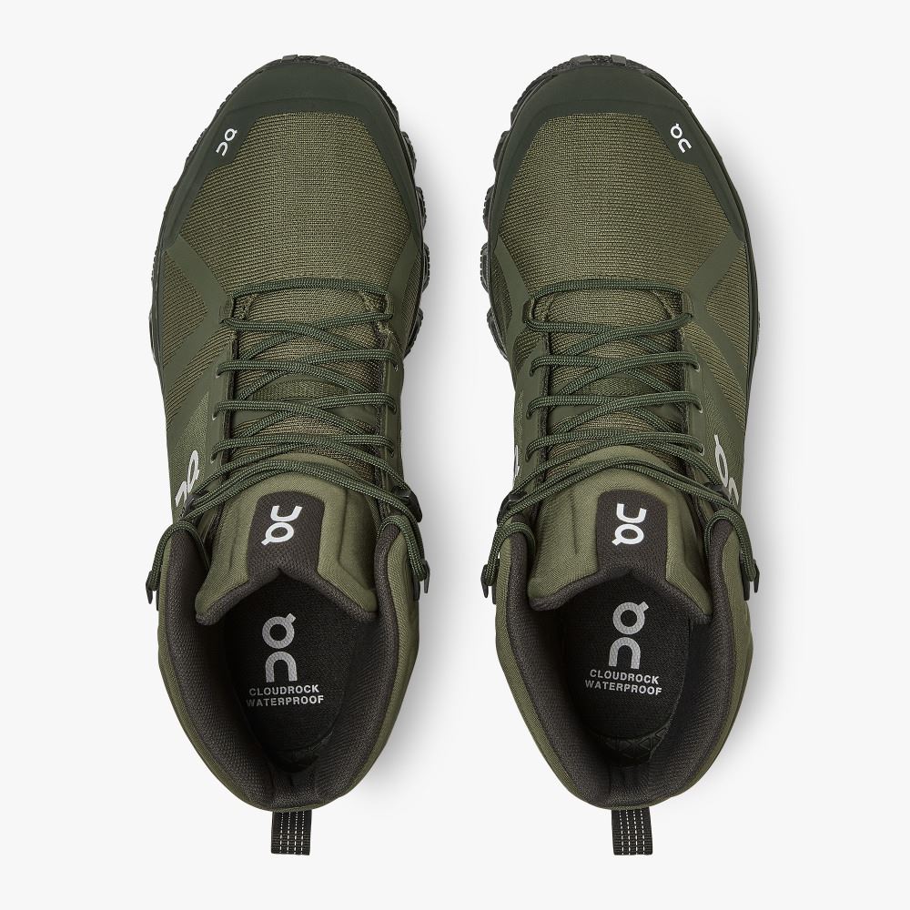 On Cloudrock Waterproof - The Lightweight Hiking Boot - Jungle | Fir ON95XF12 - Image 2