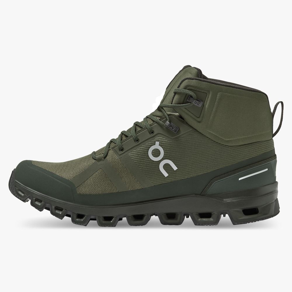 On Cloudrock Waterproof - The Lightweight Hiking Boot - Jungle | Fir ON95XF12 - Image 4