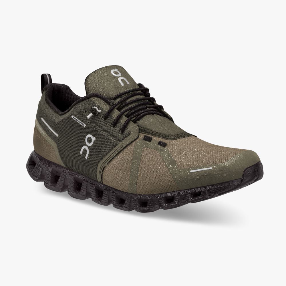 On Running 5 Waterproof - Lightweight Waterproof Running Shoe - Olive | Black ON95XF174 - Image 6