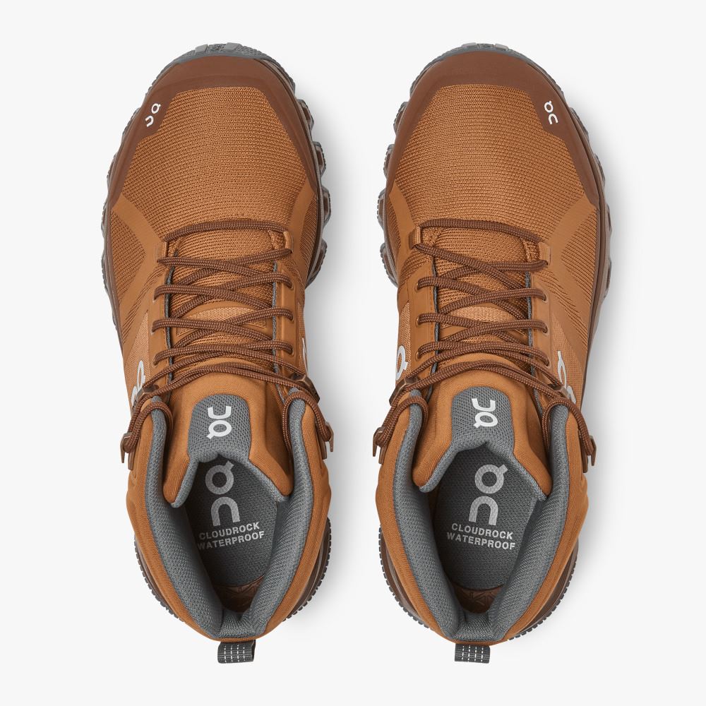 On Cloudrock Waterproof - The Lightweight Hiking Boot - Pecan | Rock ON95XF95 - Image 2