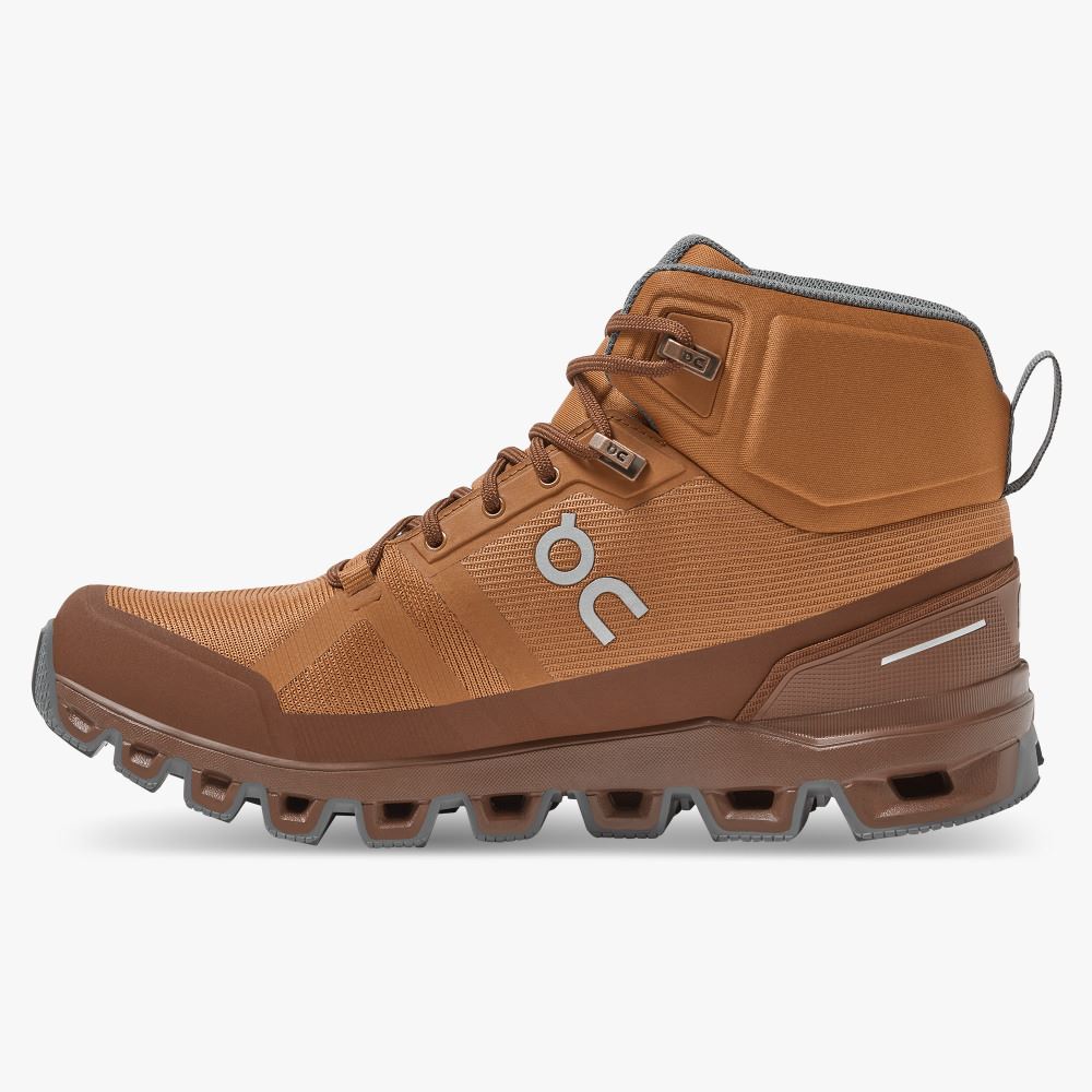 On Cloudrock Waterproof - The Lightweight Hiking Boot - Pecan | Rock ON95XF95 - Image 4