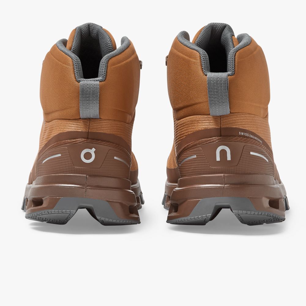 On Cloudrock Waterproof - The Lightweight Hiking Boot - Pecan | Rock ON95XF95 - Image 5