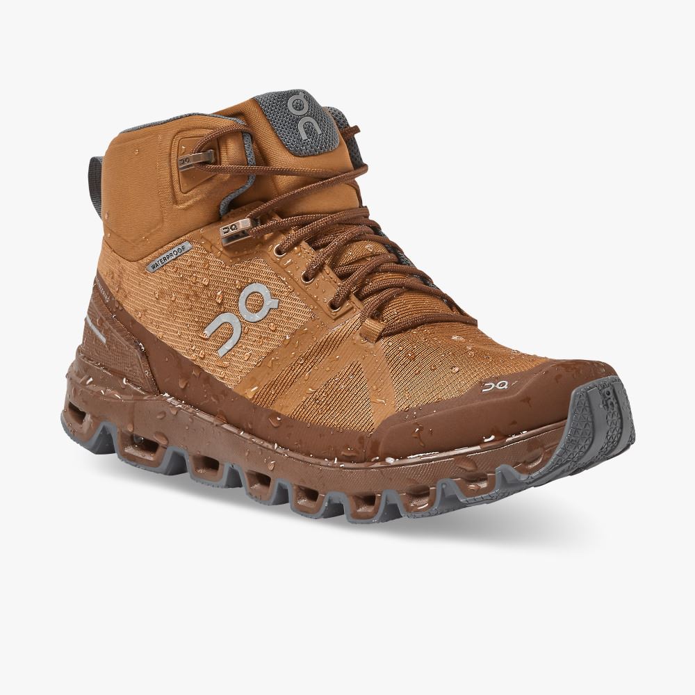 On Cloudrock Waterproof - The Lightweight Hiking Boot - Pecan | Rock ON95XF95 - Image 6