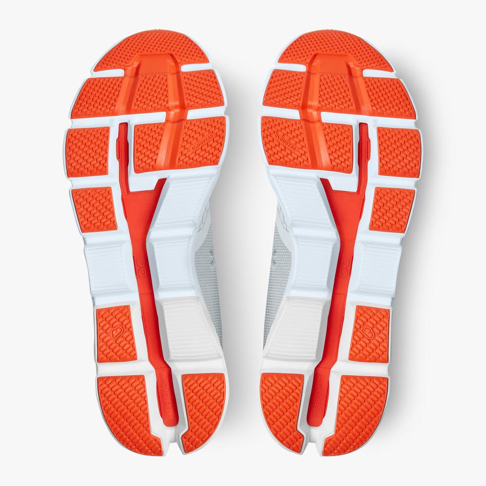 On Cloudflyer: Supportive Running Shoe. Light & Stable - Glacier | Flame ON95XF53 - Image 3