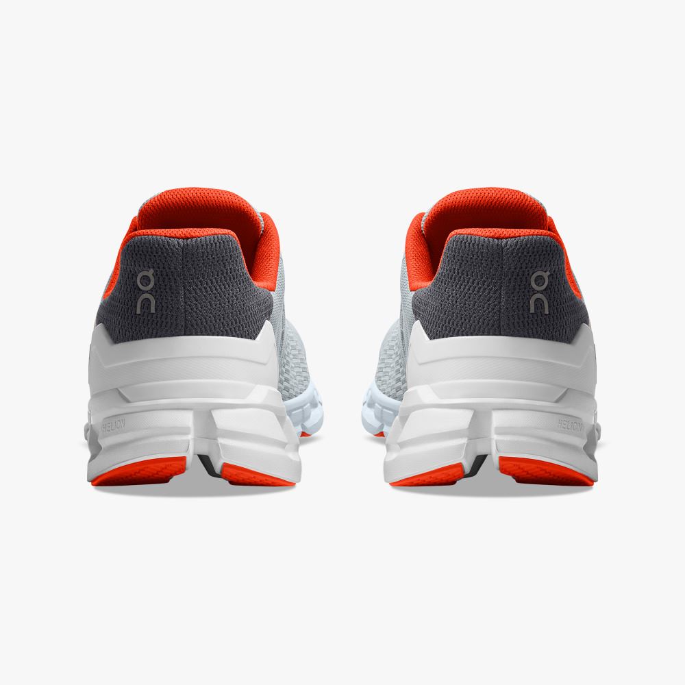 On Cloudflyer: Supportive Running Shoe. Light & Stable - Glacier | Flame ON95XF53 - Image 5