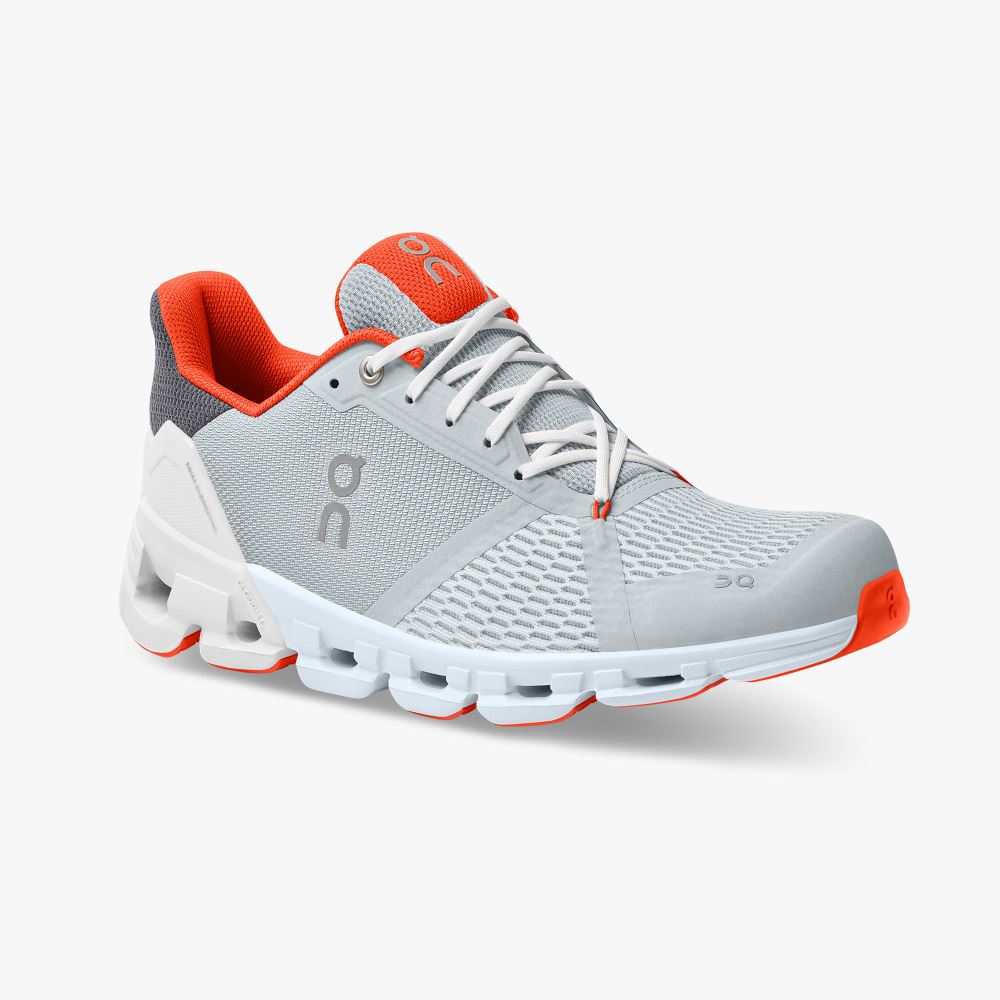 On Cloudflyer: Supportive Running Shoe. Light & Stable - Glacier | Flame ON95XF53 - Image 6