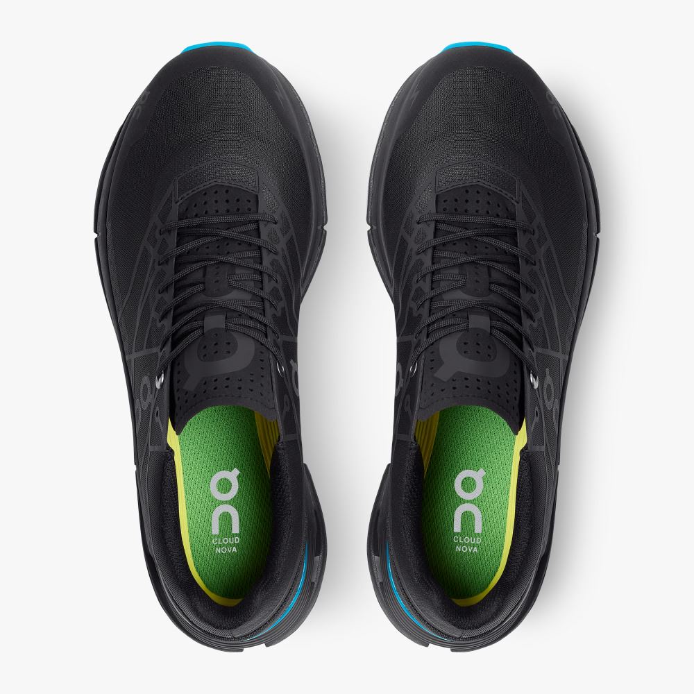 On The Cloudnova Z5: the new hybrid shoe - Black | Cyan ON95XF252 - Image 2
