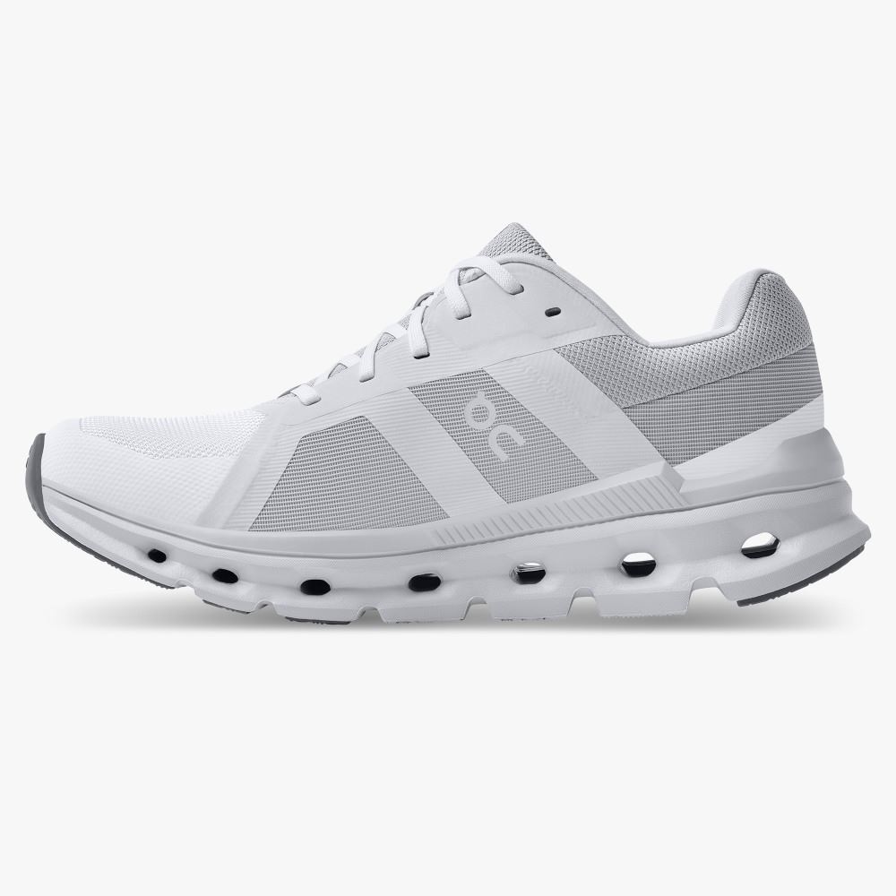 On The Cloudrunner: Supportive & Breathable Running Shoe - White | Frost ON95XF112 - Image 5