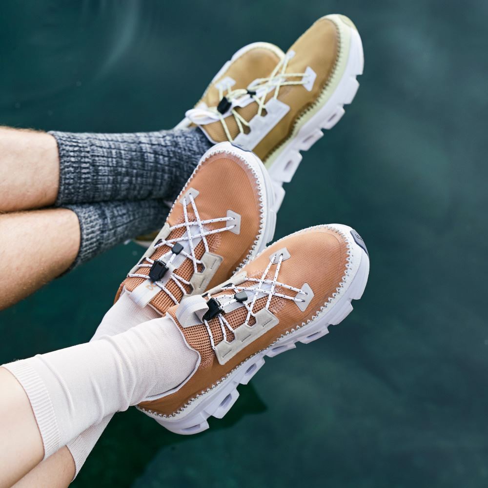 On Runningaway: All Day & Travel Shoe. Light and Versatile - Almond | Glacier ON95XF363 - Image 3