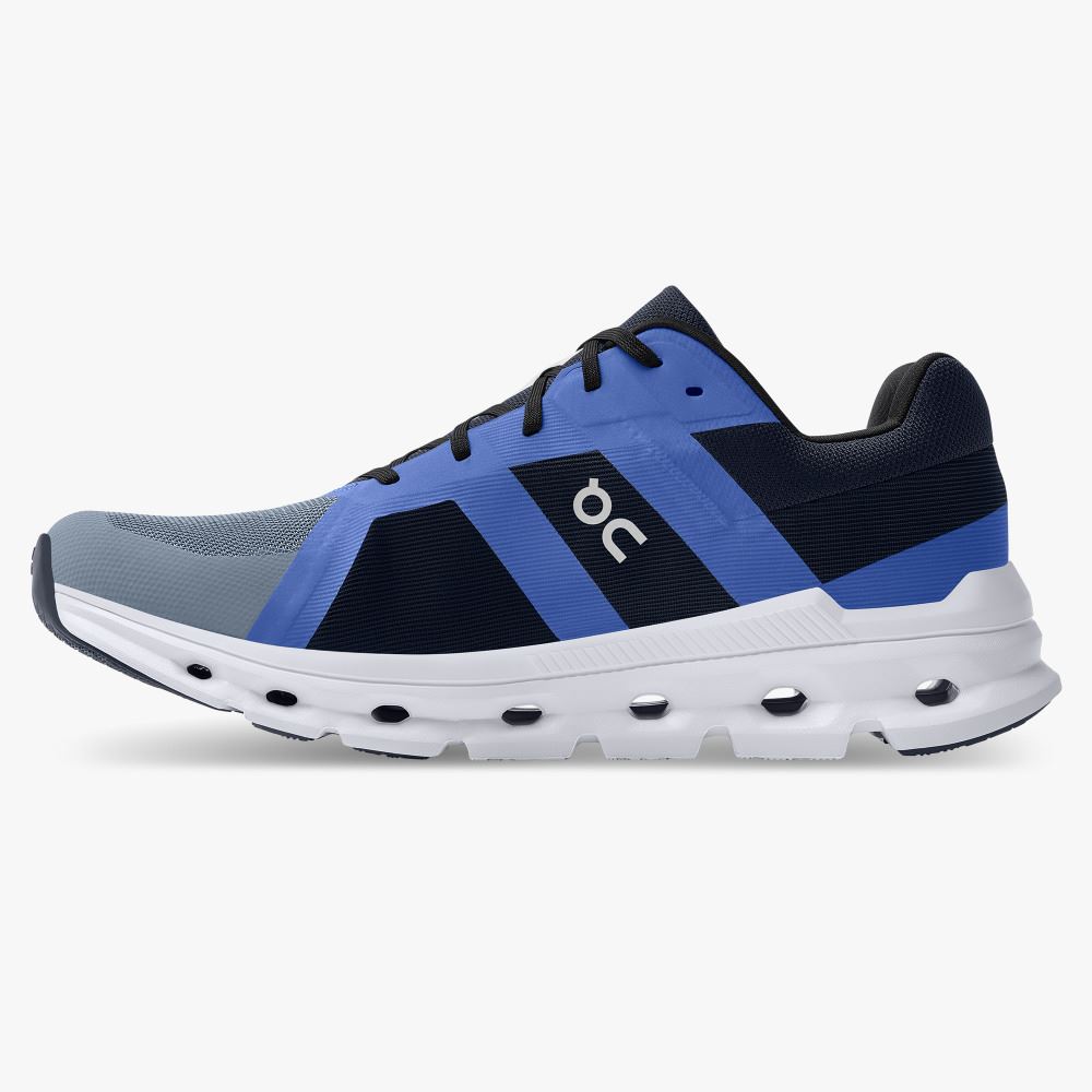 On The Cloudrunner: Supportive & Breathable Running Shoe - Metal | Midnight ON95XF29 - Image 4