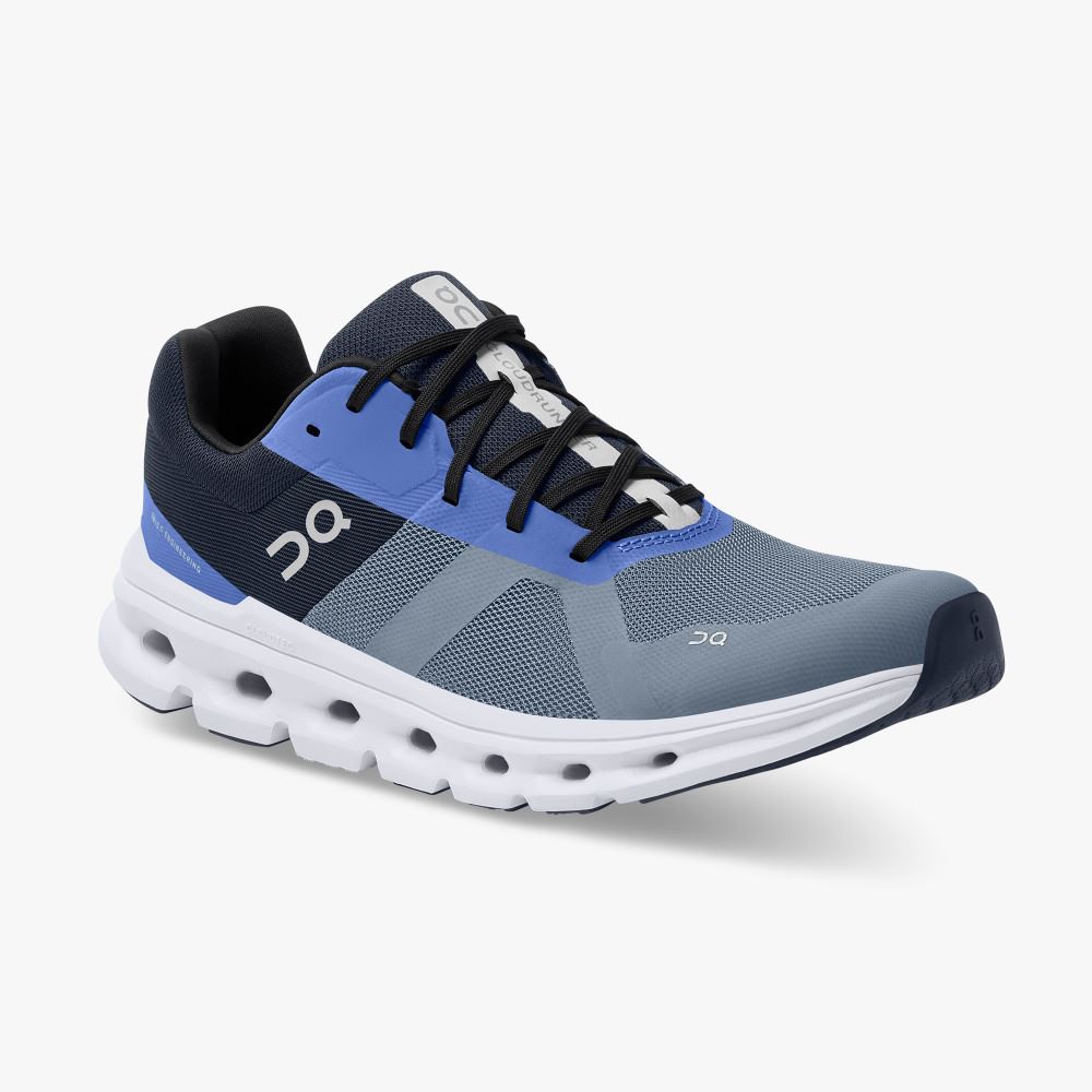 On The Cloudrunner: Supportive & Breathable Running Shoe - Metal | Midnight ON95XF29 - Image 6