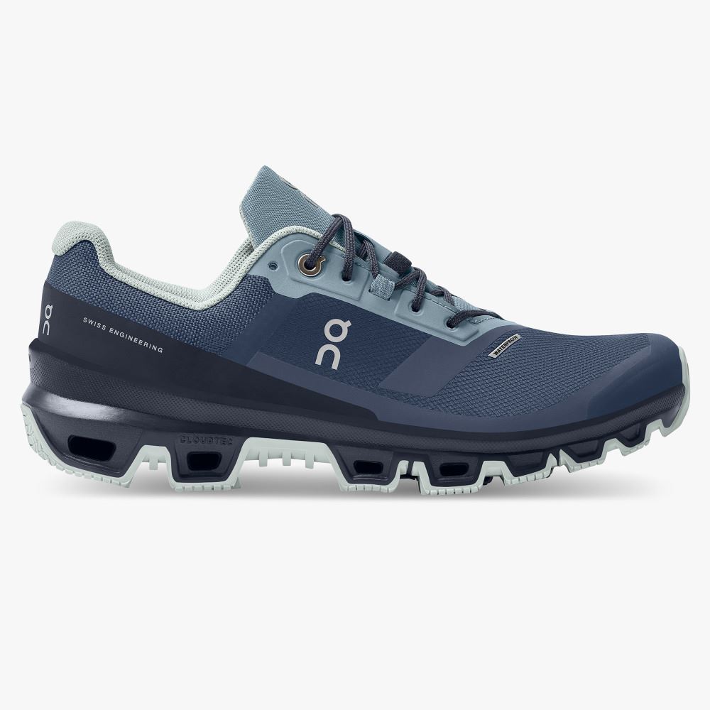 On Cloudventure Waterproof: Trail Running Shoe - Denim | Midnight ON95XF84