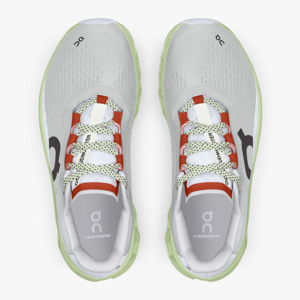 On The Cloudmonster: Lightweight cushioned running shoe - Glacier | Meadow ON95XF116 - Image 2