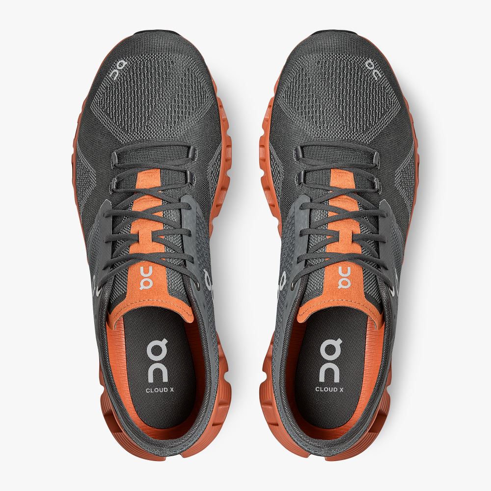 On New Cloud X - Workout and Cross Training Shoe - Rust | Rock ON95XF243 - Image 2