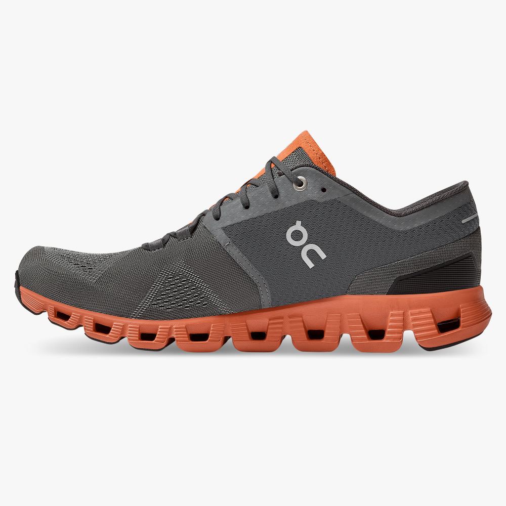 On New Cloud X - Workout and Cross Training Shoe - Rust | Rock ON95XF243 - Image 4
