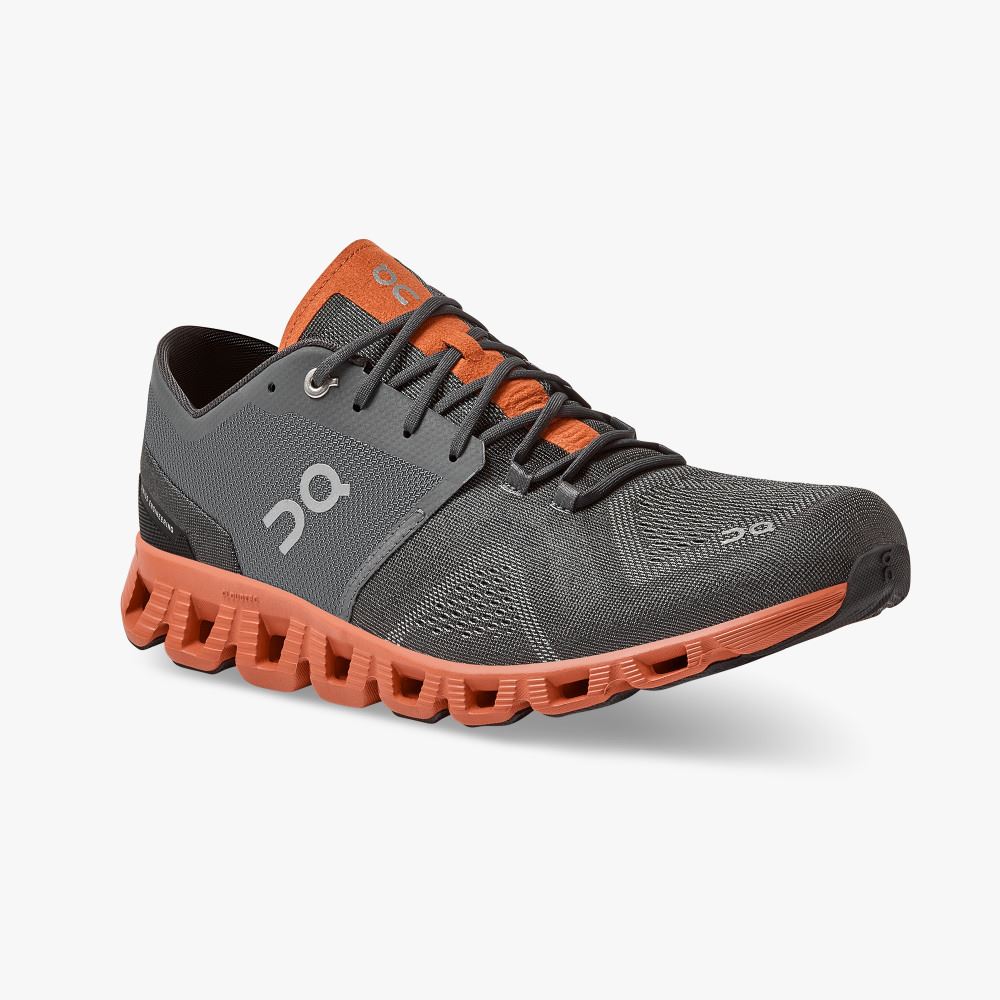 On New Cloud X - Workout and Cross Training Shoe - Rust | Rock ON95XF243 - Image 6