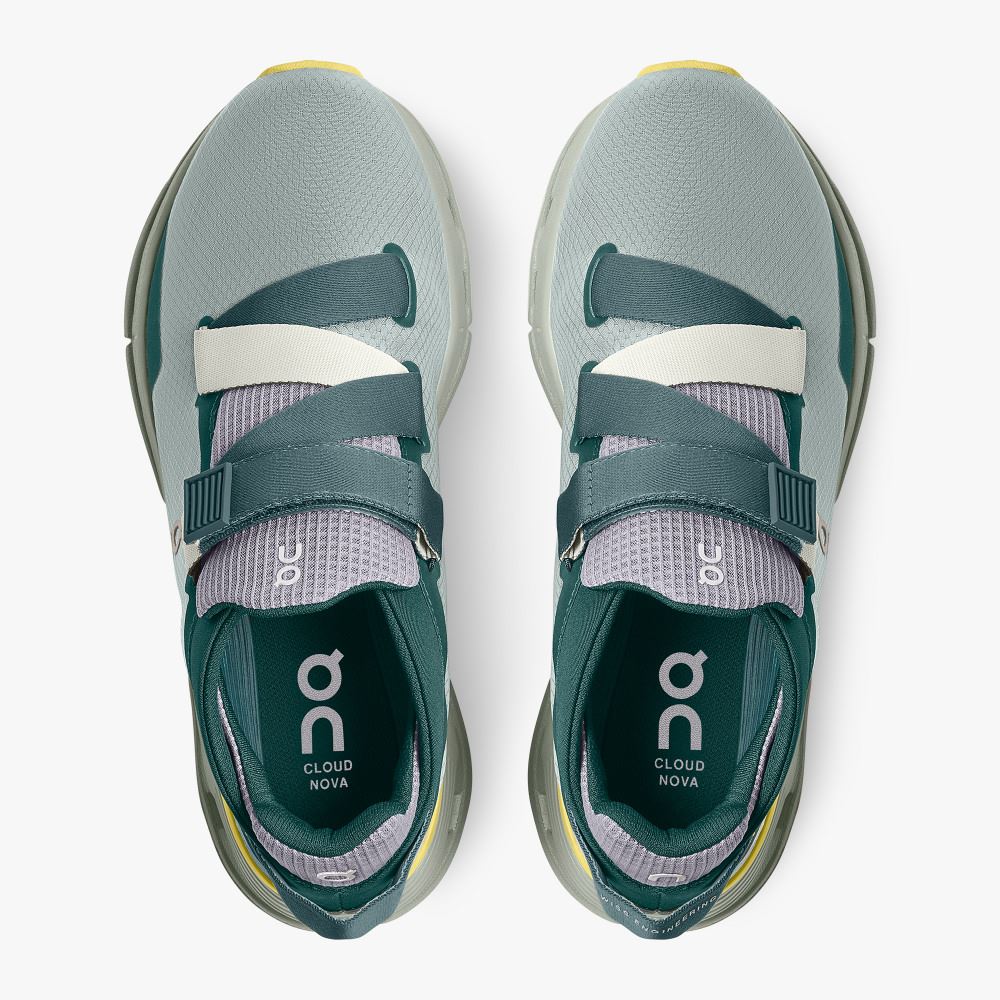 On Runningnova Wrap: women's exclusive performance sneaker - Evergreen | Citron ON95XF369 - Image 2