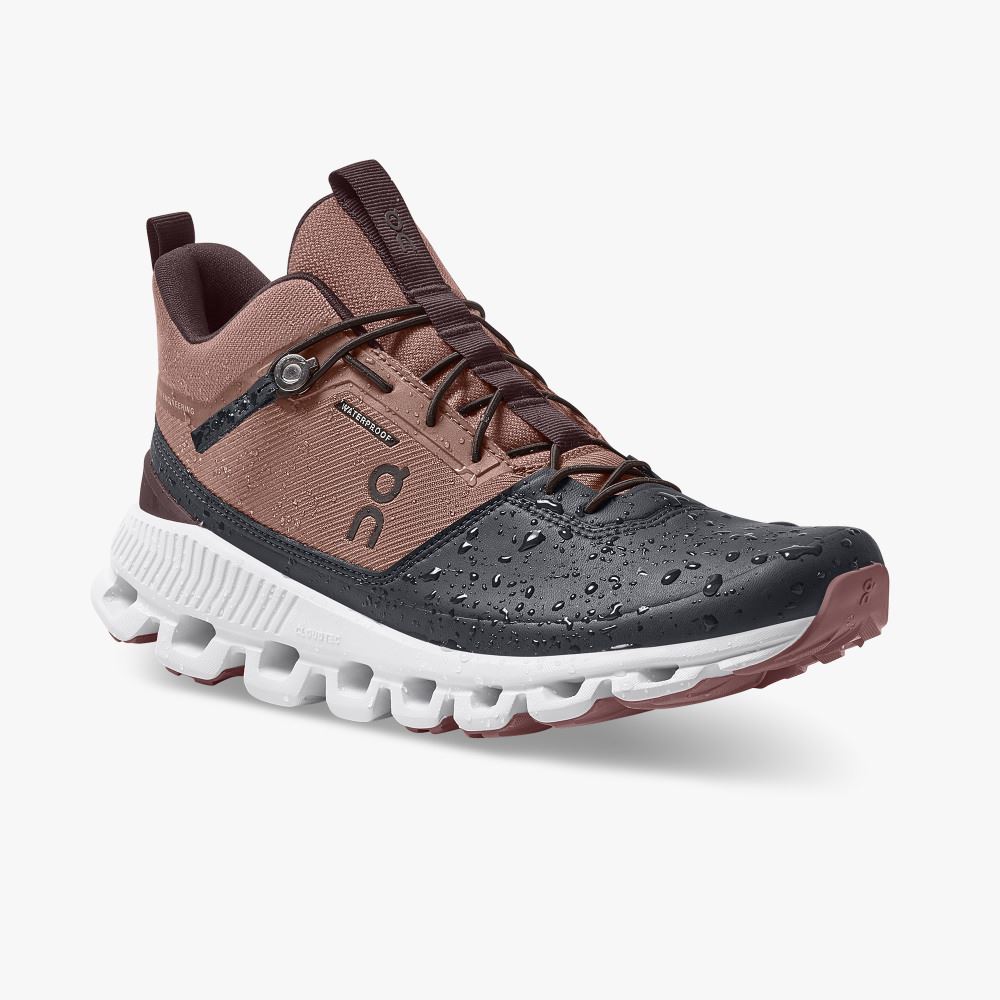 On Running Hi - High Top Sneaker - Cocoa | Pebble ON95XF329 - Image 6
