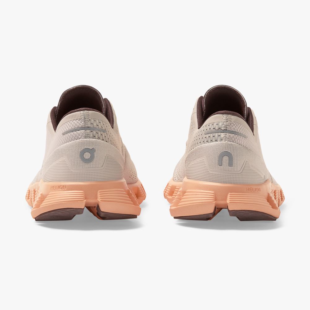 On New Cloud X - Workout and Cross Training Shoe - Silver | Almond ON95XF361 - Image 6