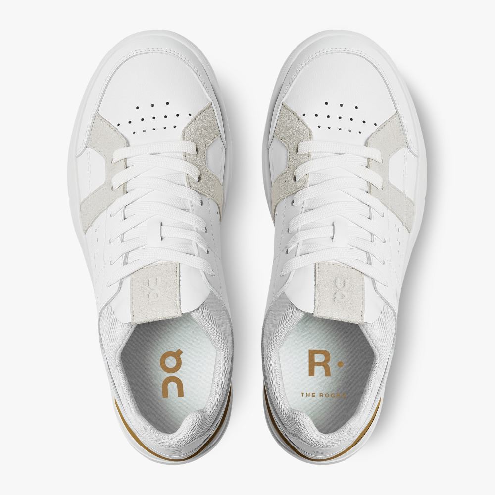 On THE ROGER Clubhouse: the expressive everyday sneaker - White | Bronze ON95XF403 - Image 2
