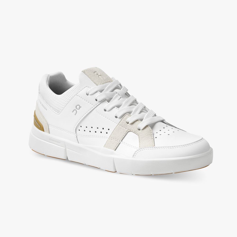 On THE ROGER Clubhouse: the expressive everyday sneaker - White | Bronze ON95XF403 - Image 6