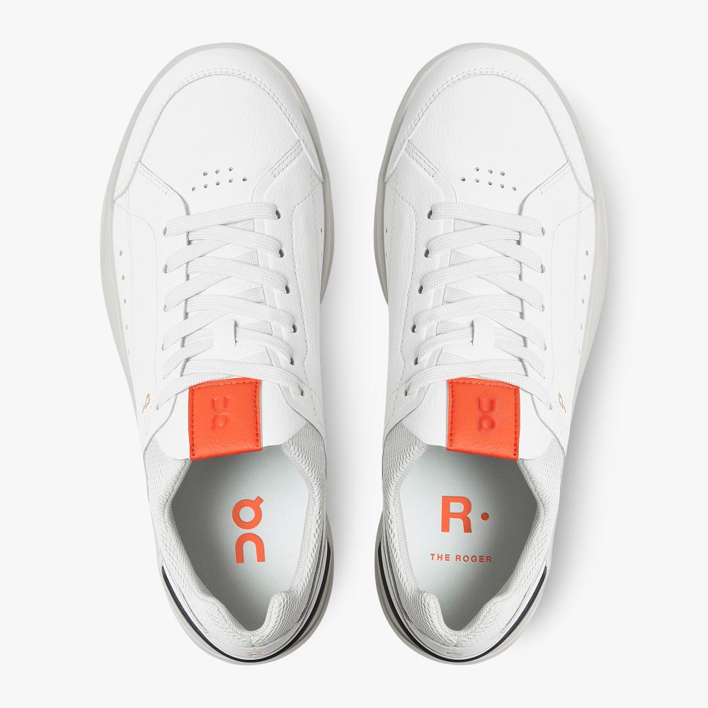 On THE ROGER: tennis-inspired sneaker by On & Roger Federer - White | Flame ON95XF392 - Image 2