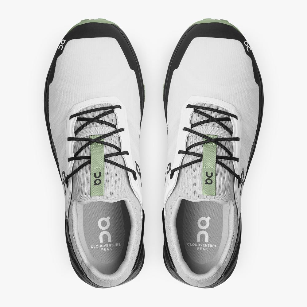 On Cloudventure Peak - Lightweight Trail Running Shoe - White | Leaf ON95XF151 - Image 2