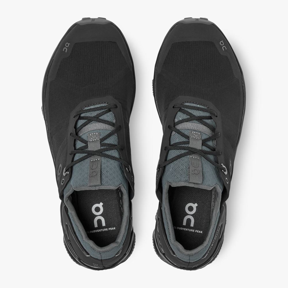 On Cloudventure Peak - Lightweight Trail Running Shoe - Black | Rock ON95XF164 - Image 2