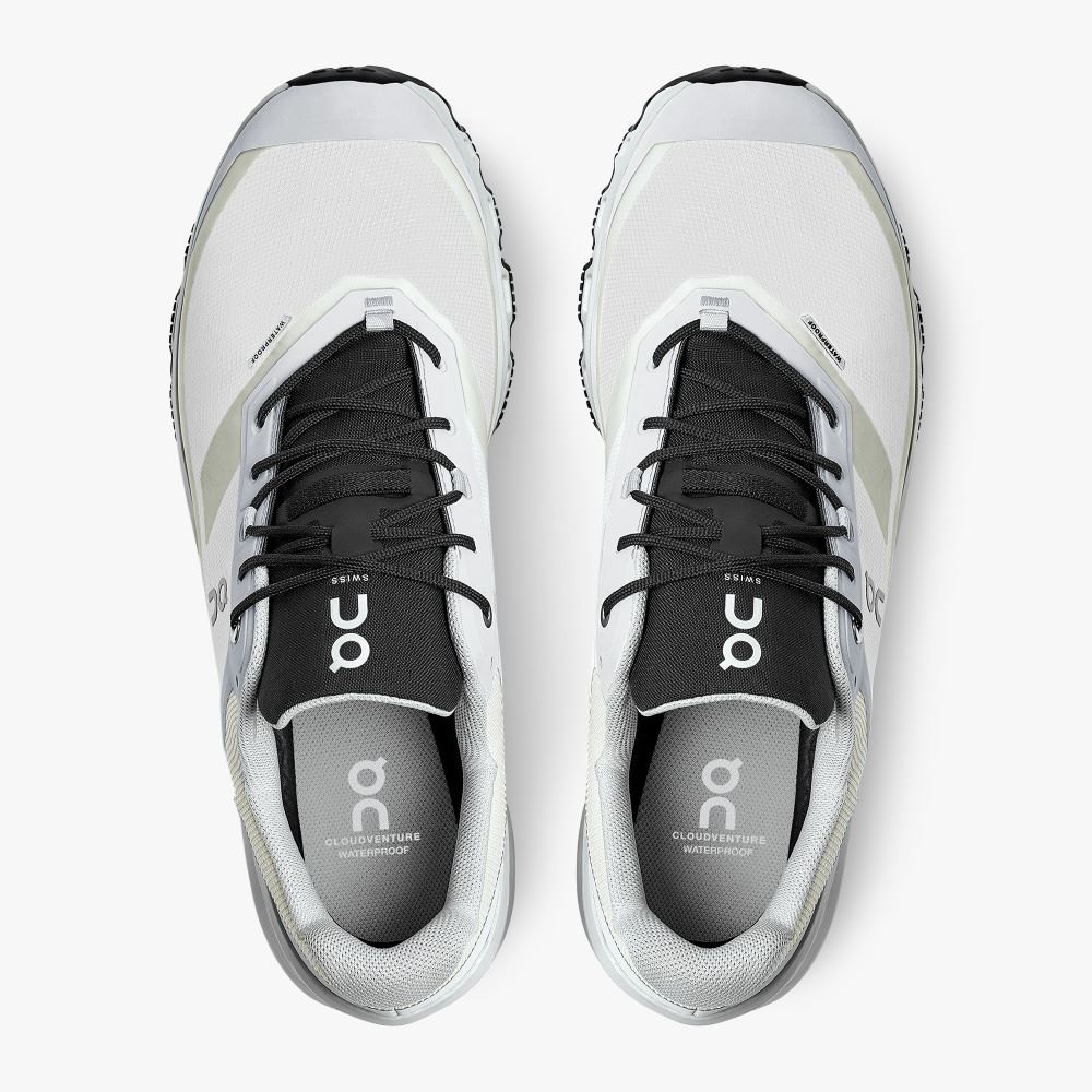 On Cloudventure Waterproof: Trail Running Shoe - Glacier | Black ON95XF82 - Image 2
