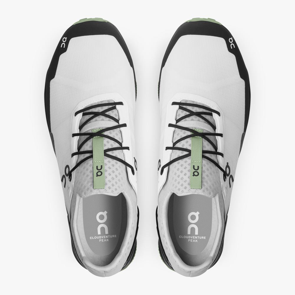 On Cloudventure Peak - Lightweight Trail Running Shoe - White | Leaf ON95XF72 - Image 2